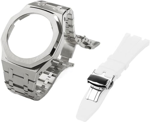 SRDRK Metall-Uhrengehäuse, Lünette und Fluorkautschuk-Uhrenarmband, Kombinationsset, für GA2100, GA2110, GAB2100, GM2100, Mod Kit für volle Uhr, GM-2100 von SRDRK
