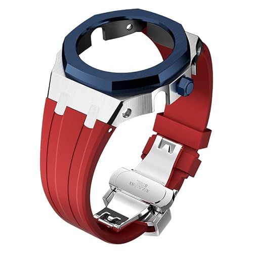 SRDRK Modifikationsset 4. Generation für Casioak GA2100 Mod Kit Set Metalllünette Gehäuse und Silikon-Gummiband kompatibel mit GA-2110 mit Werkzeug, Einheitsgröße von SRDRK