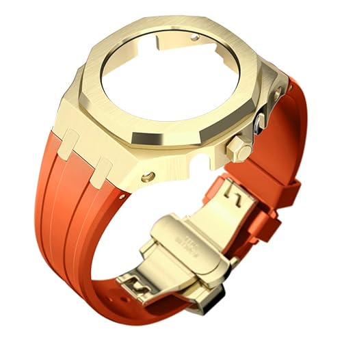 SRDRK Modifikationsset 4. Generation für Casioak GA2100 Mod Kit Set Metalllünette Gehäuse und Silikon-Gummiband kompatibel mit GA-2110 mit Werkzeug, Einheitsgröße von SRDRK