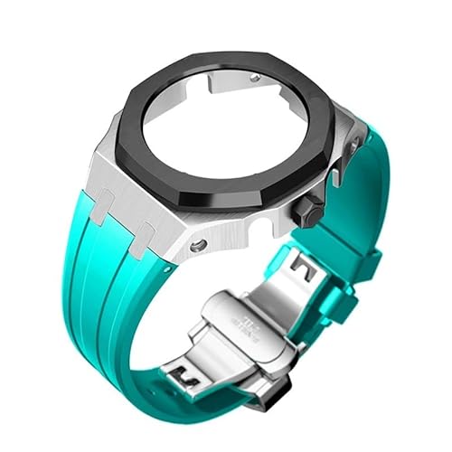 SRDRK Modifikationsset 4. Generation für Casioak GA2100 Mod Kit Set Metalllünette Gehäuse und Silikon-Gummiband kompatibel mit GA-2110 mit Werkzeug, Einheitsgröße von SRDRK