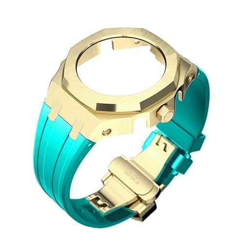 SRDRK Modifikationsset 4. Generation für Casioak GA2100 Mod Kit Set Metalllünette Gehäuse und Silikon-Gummiband kompatibel mit GA-2110 mit Werkzeug, Einheitsgröße von SRDRK