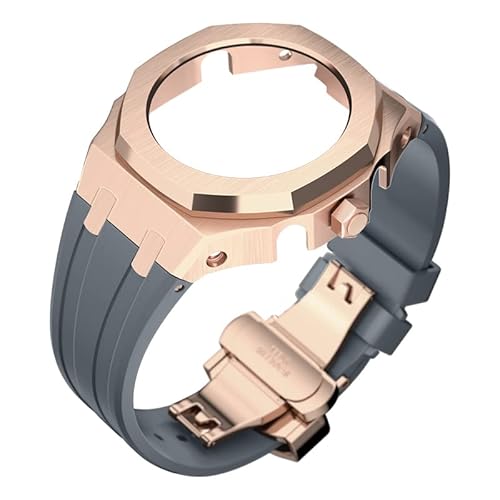 SRDRK Modifikationsset 4. Generation für Casioak GA2100 Mod Kit Set Metalllünette Gehäuse und Silikon-Gummiband kompatibel mit GA-2110 mit Werkzeug, Einheitsgröße von SRDRK