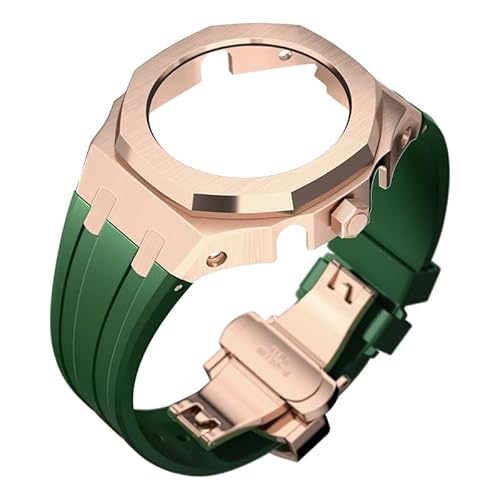 SRDRK Modifikationsset 4. Generation für Casioak GA2100 Mod Kit Set Metalllünette Gehäuse und Silikon-Gummiband kompatibel mit GA-2110 mit Werkzeug, Einheitsgröße von SRDRK