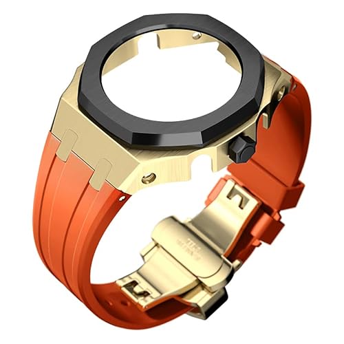 SRDRK Modifikationsset 4. Generation für Casioak GA2100 Mod Kit Set Metalllünette Gehäuse und Silikon-Gummiband kompatibel mit GA-2110 mit Werkzeug, Einheitsgröße von SRDRK