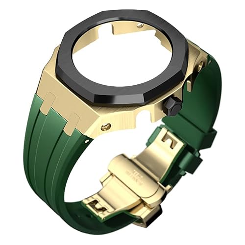 SRDRK Modifikationsset 4. Generation für Casioak GA2100 Mod Kit Set Metalllünette Gehäuse und Silikon-Gummiband kompatibel mit GA-2110 mit Werkzeug, Einheitsgröße von SRDRK