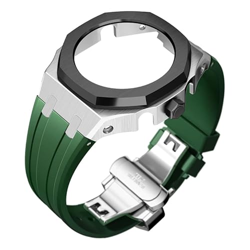 SRDRK Modifikationsset 4. Generation für Casioak GA2100 Mod Kit Set Metalllünette Gehäuse und Silikon-Gummiband kompatibel mit GA-2110 mit Werkzeug, Einheitsgröße von SRDRK