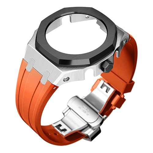 SRDRK Modifikationsset 4. Generation für Casioak GA2100 Mod Kit Set Metalllünette Gehäuse und Silikon-Gummiband kompatibel mit GA-2110 mit Werkzeug, Einheitsgröße von SRDRK