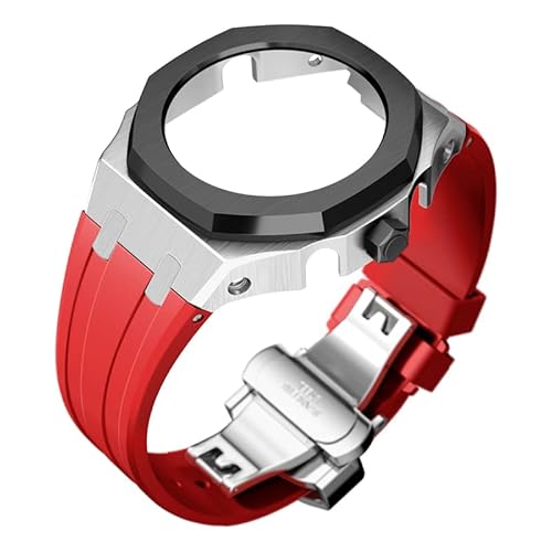 SRDRK Modifikationsset 4. Generation für Casioak GA2100 Mod Kit Set Metalllünette Gehäuse und Silikon-Gummiband kompatibel mit GA-2110 mit Werkzeug, Einheitsgröße von SRDRK