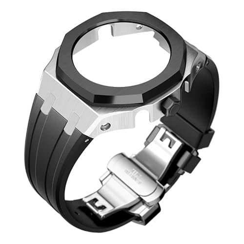 SRDRK Modifikationsset 4. Generation für Casioak GA2100 Mod Kit Set Metalllünette Gehäuse und Silikon-Gummiband kompatibel mit GA-2110 mit Werkzeug, Einheitsgröße von SRDRK