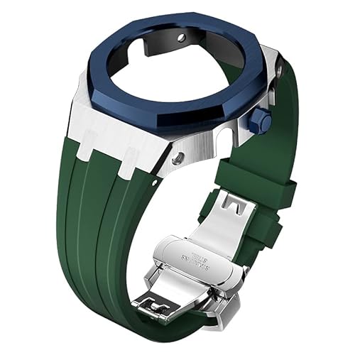 SRDRK Modifikationsset 4. Generation für Casioak GA2100 Mod Kit Set Metalllünette Gehäuse und Silikon-Gummiband kompatibel mit GA-2110 mit Werkzeug, Einheitsgröße von SRDRK