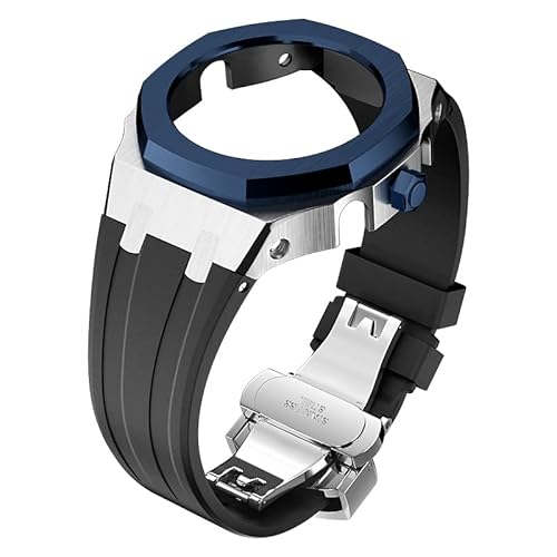 SRDRK Modifikationsset 4. Generation für Casioak GA2100 Mod Kit Set Metalllünette Gehäuse und Silikon-Gummiband kompatibel mit GA-2110 mit Werkzeug, Einheitsgröße von SRDRK