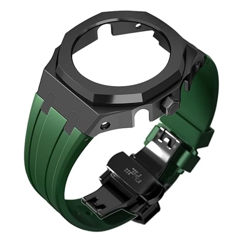 SRDRK Modifikationsset 4. Generation für Casioak GA2100 Mod Kit Set Metalllünette Gehäuse und Silikon-Gummiband kompatibel mit GA-2110 mit Werkzeug, Einheitsgröße von SRDRK