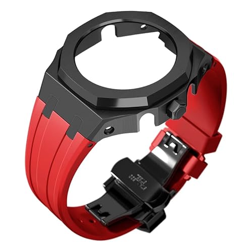 SRDRK Modifikationsset 4. Generation für Casioak GA2100 Mod Kit Set Metalllünette Gehäuse und Silikon-Gummiband kompatibel mit GA-2110 mit Werkzeug, Einheitsgröße von SRDRK