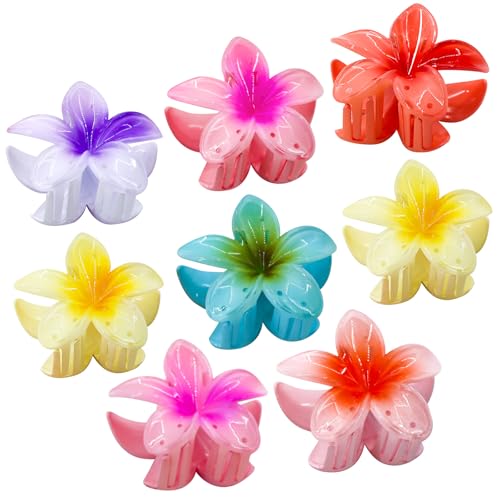 8 PCs weibliche Haarklammern, Nicht -Flip -Haarzange, Hawaii -Haarzubehör für dicke und feine Haare, Geschenke für Frauen und jugendliche Mädchen von SRECCO