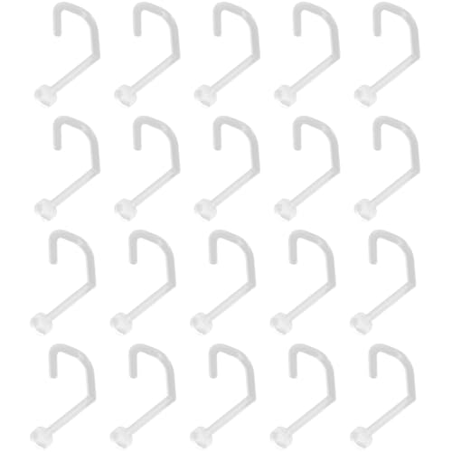 Clear Nasenpiercing Set für Damen Herren 20 G Plastik S-förmige Nostril Nasen Piercing Klare Nase Retainer Kunststoff Nasenringe Nasenstecker Nose Studs 20 stk Flach Top 3 MM von SREFGAS