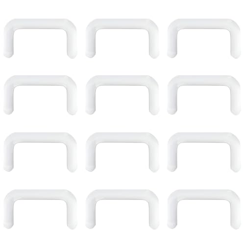 Clear Piercing Retainer 1.2 mm(16 g) für Damen Herren Transparent U-förmig Nasen Septum Ringe Set Acryl Nasenpiercing Steckter Schmuck Kit Keeper Septumschmuck für Arbeit Chirurgie 12 stk Pack von SREFGAS