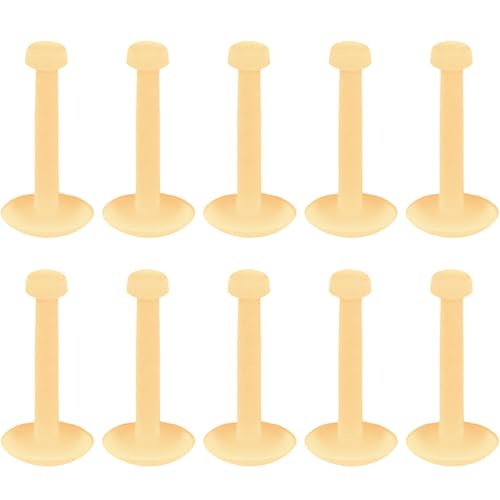 SREFGAS Clear Lippenpiercing Set für Damen Herren 16 G Kunststoff Labret Piercing Retainer Plastik Nasenringe Nasenpiercing Zungenpiercing Klar Earrings Nose Studs Nasen Piercings 10 stk Size 6 MM SREFGAS Clear Lippenpiercing Set für Damen Herren 16 G Kunststoff Labret Piercing Retainer Plastik Nasenringe Nasenpiercing Zungenpiercing Klar Earrings Nose Studs Nasen Piercings 10 stk Size 6 MM von SREFGAS