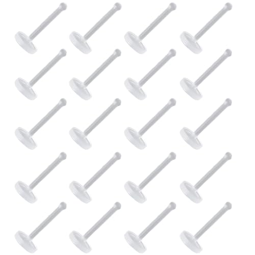 SREFGAS Clear Piercing Retainer Transparent 0.9 mm Flach I-förmig Nasen Septum Ringe Set Acryl Steckter Schmuck Kit Kunststoff Nasenpiercing Septumschmuck für Arbeit Chirurgie Damen Herren 20 stk SREFGAS Clear Piercing Retainer Transparent 0.9 mm Flach I-förmig Nasen Septum Ringe Set Acryl Steckter Schmuck Kit Kunststoff Nasenpiercing Septumschmuck für Arbeit Chirurgie Damen Herren 20 stk von SREFGAS