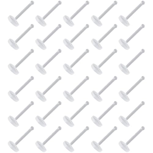 SREFGAS Clear Piercing Retainer Transparent 0.9 mm Flach I-förmig Nasen Septum Ringe Set Acryl Steckter Schmuck Kit Kunststoff Nasenpiercing Septumschmuck für Arbeit Chirurgie Damen Herren 30 stk SREFGAS Clear Piercing Retainer Transparent 0.9 mm Flach I-förmig Nasen Septum Ringe Set Acryl Steckter Schmuck Kit Kunststoff Nasenpiercing Septumschmuck für Arbeit Chirurgie Damen Herren 30 stk von SREFGAS