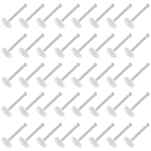 SREFGAS Clear Piercing Retainer Transparent 0.9 mm Flach I-förmig Nasen Septum Ringe Set Acryl Steckter Schmuck Kit Kunststoff Nasenpiercing Septumschmuck für Arbeit Chirurgie Damen Herren 40 stk SREFGAS Clear Piercing Retainer Transparent 0.9 mm Flach I-förmig Nasen Septum Ringe Set Acryl Steckter Schmuck Kit Kunststoff Nasenpiercing Septumschmuck für Arbeit Chirurgie Damen Herren 40 stk von SREFGAS