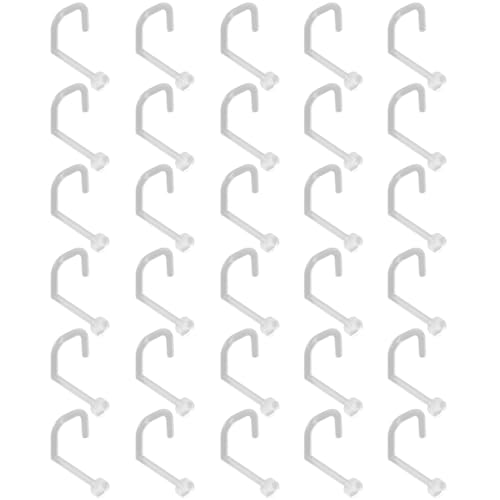 SREFGAS Clear Piercing Retainer Transparent 0.9 mm Flach S-förmig Nasen Septum Ringe Set Acryl Steckter Schmuck Kit Kunststoff Nasenpiercing Septumschmuck für Arbeit Chirurgie Damen Herren 30 stk SREFGAS Clear Piercing Retainer Transparent 0.9 mm Flach S-förmig Nasen Septum Ringe Set Acryl Steckter Schmuck Kit Kunststoff Nasenpiercing Septumschmuck für Arbeit Chirurgie Damen Herren 30 stk von SREFGAS