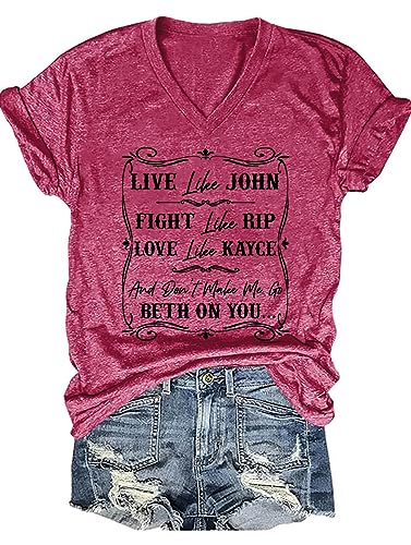 Live Like Beth Dont Make Me Go Country Tees Damen Top, Rosenrot, X-Groß Live Like Beth Dont Make Me Go Country Tees Damen Top, Rosenrot, X-Groß von SRHJOPNFR