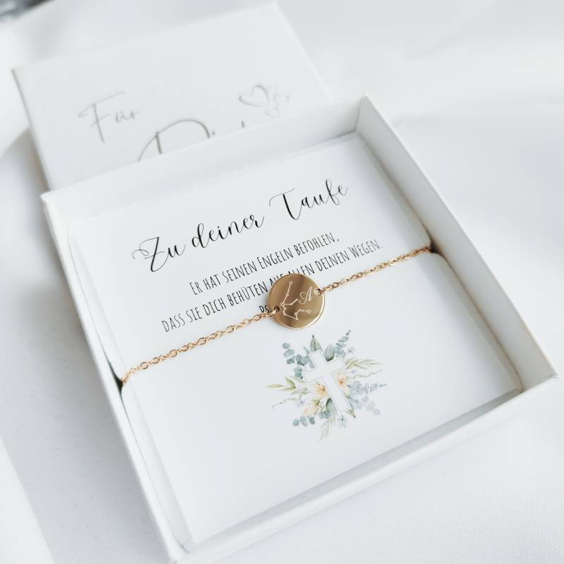 Taufgeschenk Mädchen, Geschenk Taufe Personalisiert, Taufschmuck Junge, Taufarmband Mit Gravur Sternzeichen von SRJewelryDE