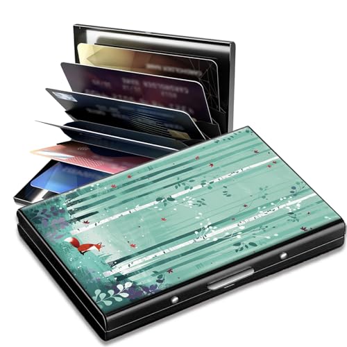 SROJDHFJB Mini-Kreditkartenetui für Damen, Waldfuchs, Minimalistisch von SROJDHFJB