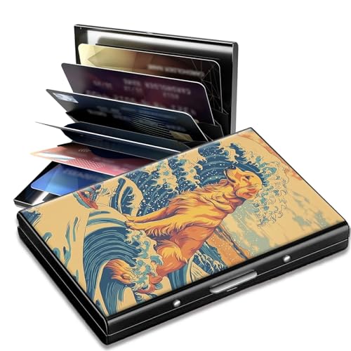 SROJDHFJB Mini-Kreditkartenetui für Damen, Wave Dog, Minimalistisch von SROJDHFJB