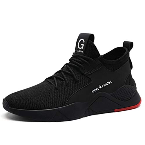 SROTER Sicherheitsschuhe Herren Damen Arbeitsschuhe mit Stahlkappe Atmungsaktiv Leicht Sportlich Sneaker Schutzschuhe Schwarz 45 EU von SROTER