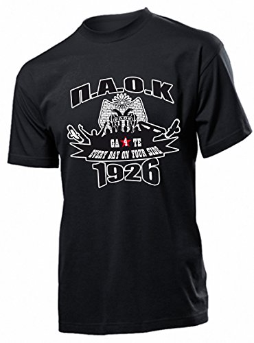 PAOK Thessaloniki T-Shirt Griechenland Hellas Saloniki Shirt Greece (S) von SRS-Textilservice
