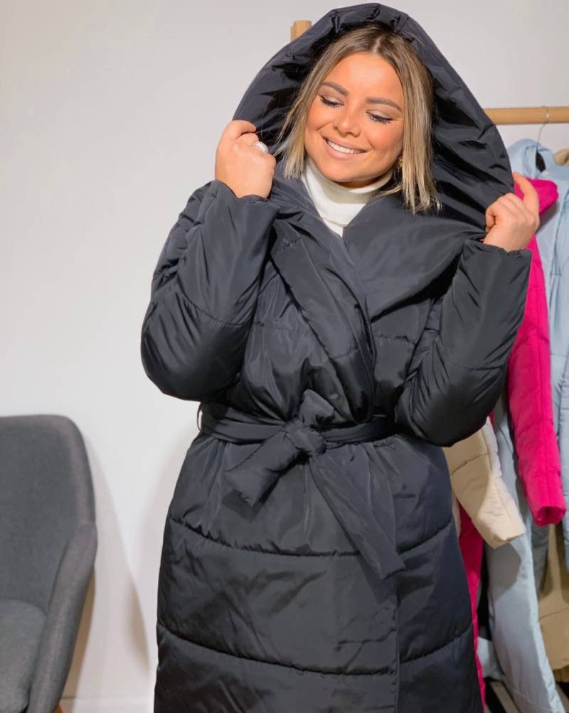 Oversized Steppjacke Oversize Parka Dicke Puffa Daunenjacke Damen Gepolsterte Winterjacke Winter Gürtel Mantel von SRSbrand