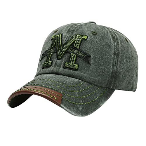 SRTUMEY Unisex Kappe Warm Baseball Caps Winddicht Basecap mit oder Wunschtext individuell Bestickt Auswahl für Damen und Herren im Freien Sonnenblende Buchstabe M Stickerei Baseballmütze Schirmmütze von SRTUMEY