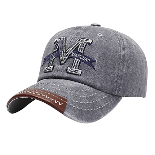 SRTUMEY Unisex Kappe Warm Baseball Caps Winddicht Basecap mit oder Wunschtext individuell Bestickt Auswahl für Damen und Herren im Freien Sonnenblende Buchstabe M Stickerei Baseballmütze Schirmmütze von SRTUMEY