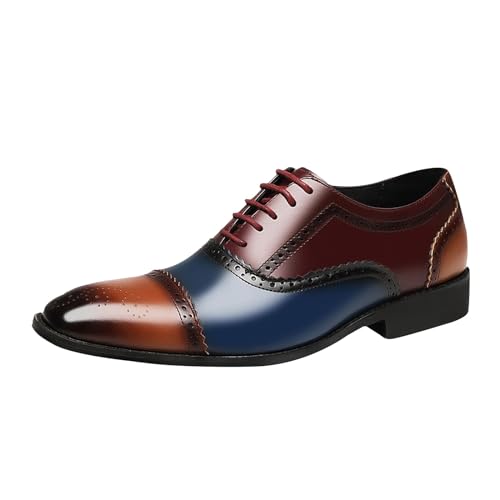Schuhe Herren Leder 45 Klassischer Schnürhalbschuhe Braune Schwarz Lederschuhe Derby Oxfords Hochzeit Schuhe Business Oxford Schuhe Männer Businessschuhe 36-48 von SRTUMEY