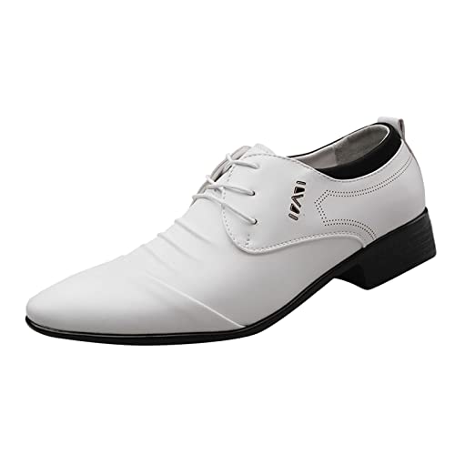 Tanzschuhe Herren Hochzeitsschuhe Schnürhalbschuhe Klassischer Business Lederschuhe Oxford Anzugschuhe Oxford Derby Schuhe Männer Businessschuhe Schwarz Braun 37-48 von SRTUMEY
