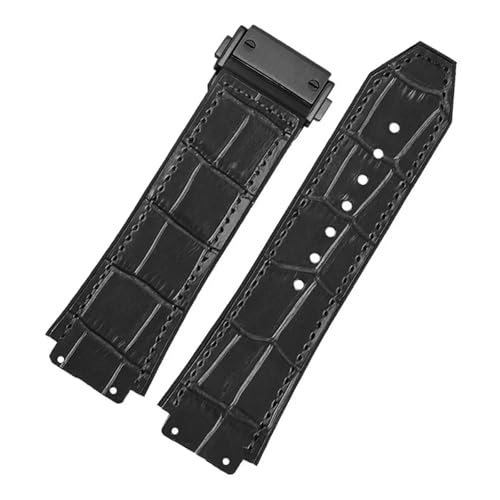SRTYDCUR Echtes Leder Uhrenarmband Kompatibel mit Big Bang Serie Rindslederarmband Herrenarmband mit Werkzeugzubehör 26 * 19mm(Black-black bucke) von SRTYDCUR