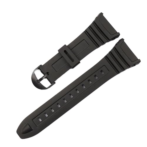 SRTYDCUR Kompatibel mit Casio 3239 W-96H-1A 2A 9A Elektronische Uhr Spezielles Armband Schwarzes Herren-Sport-Silikonarmband von SRTYDCUR
