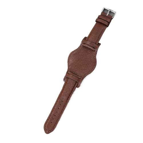 SRTYDCUR Lederarmband kompatibel mit Fossil CH3051 CH2891 CH2565 CH2564 ME3102 FS4813 AM4535/AM4486 AM4532 20 mm 22 Herren-Nieten-Uhrenarmband(Coffee,22mm) von SRTYDCUR