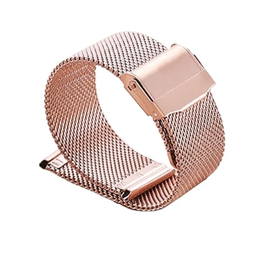 SRTYDCUR Schnellverschluss-Milanese-Armband 18 mm 20 mm 22 mm 12 mm 14 mm 16 mm 17 mm 19 mm 21 mm 24 mm Universalarmband 0,6 Mesh Edelstahl(Rose Gold,16mm) von SRTYDCUR