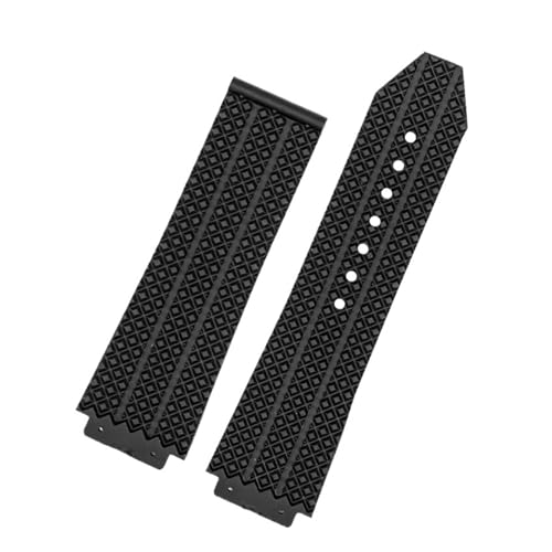SRTYDCUR Silikon-Kautschuk-Uhrenarmband, geeignet for Radnaben-Uhrenarmbänder for Herren, Armband von Big(A-black) von SRTYDCUR
