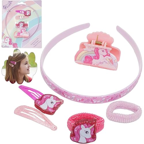 6-teiliges lizenziertes Einhorn-Haarschmuck-Set für Kinder, Disney-Charakter-Haarschmuck für Mädchen, mehrfarbige Kopfbedeckung, Styling-Werkzeuge, Kopfschmuck-Set, Geburtstagsgeschenk für Mädchen ab 6-teiliges lizenziertes Einhorn-Haarschmuck-Set für Kinder, Disney-Charakter-Haarschmuck für Mädchen, mehrfarbige Kopfbedeckung, Styling-Werkzeuge, Kopfschmuck-Set, Geburtstagsgeschenk für Mädchen ab von SRV Hub