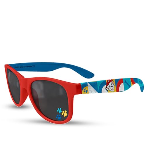 Polarisierte Sonnenbrille für Kinder, UV400-Schutz, mittelgroß, getönt, Kunststoffrahmen, Sommer-Sonnenbrille, ab 3 Jahren, Paw Patrol (Rot), M von SRV Hub