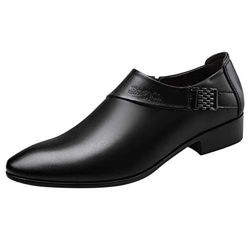 SRZYMJ Anzugschuhe Herren, Anzugschuhe Herren Oxford Derby Schuhe Brogues Lederschuhe Hochzeitsschuhe Schnürhalbschuhe Business Klassischer Schnürschuh 37-48 Business Schnürschuh Schwarz 41 von SRZYMJ