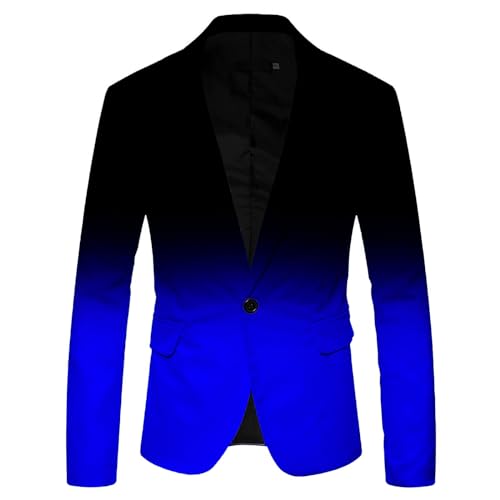SRZYMJ Blau Jacke Herren Party Blazer Weihnachten Silvesterparty Glänzende Pailletten Anzugjacke Glitzer Outfit Anzugjacke Glitzer Blazer Glitzer Sakko Pailletten Sakko Smoking Jacket Blazer Pink L von SRZYMJ