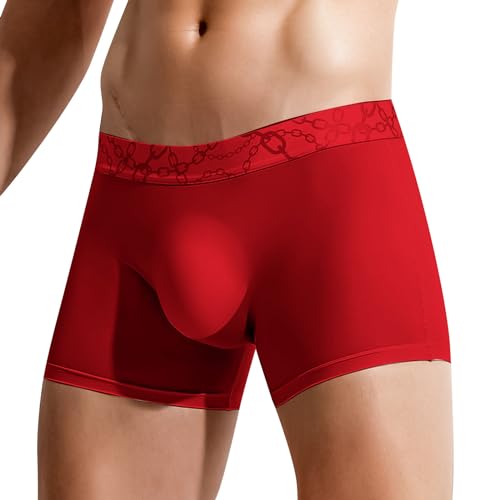 SRZYMJ Boxershorts Herren Unterhosen Baumwolle Atmungsaktive Männer Unterwäsche Unterhose Mode Kariertes Locker Weiche Bequeme Leicht Freizeit Passform Superweich Komfort Home Boxershorts von SRZYMJ