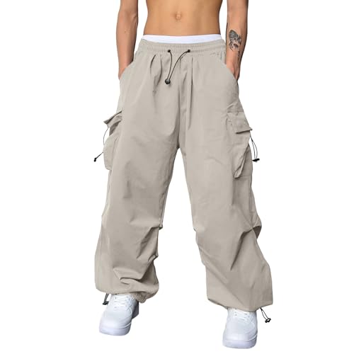SRZYMJ Chino Hose Herren Laufhose Herren Leinenhose Herren Sommer Leicht Segelhose Herren Kurze Wanderhose Herren Yk2 Hose Khaki Atmungsaktiv Jogginghose Herren Baggy XL von SRZYMJ