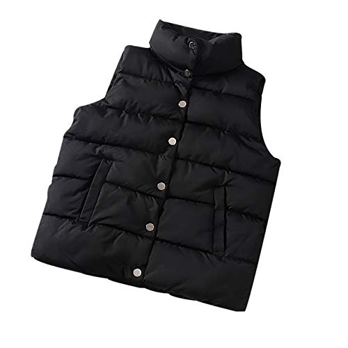 SRZYMJ Daunenweste Damen kurz, Damen Weste Leicht Stehkragen Weste Steppweste mit Reißverschluss Ärmellose Oberteile Tops Coat Jacke Outdoor Schwarz Daunenweste Lang Mit Kapuze von SRZYMJ