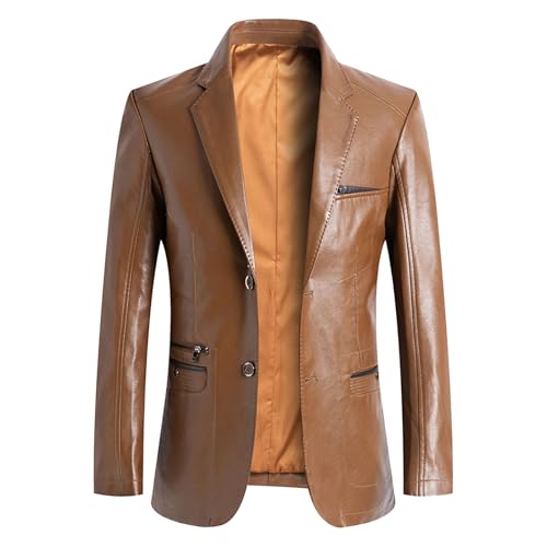 SRZYMJ Gelb Herren Sportlich Freizeit Blazer Klassische Einfarbige Sportjacke Elegante Formelle Business Anzugjacke Party Abschlussball Hochzeit Smoking 2 Knöpfe Casual Blazer Anzug Hemd 3XL von SRZYMJ