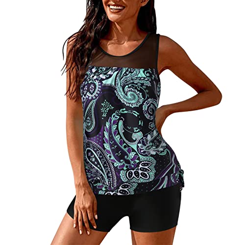 SRZYMJ Grün Tankini Oberteil Damen Schwarz Badeanzug Damen Schwarz Bikini Oberteil Schwarz High Waist Tankini Dots Badekleider Damen Strandmode Damen Tunika Monokini Damen Sexy Tankini Oberteil Damen von SRZYMJ